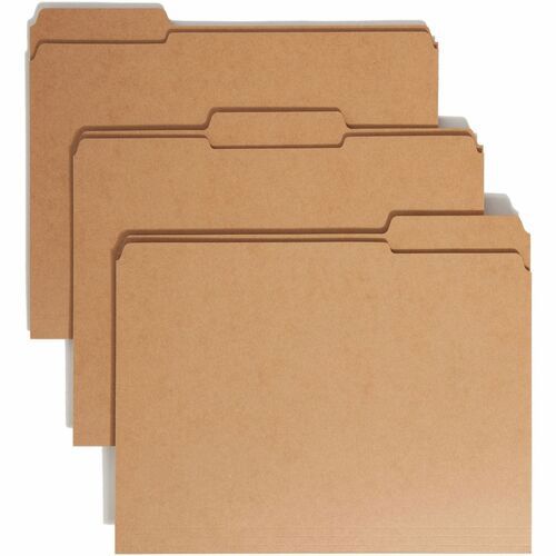 File Folders with Top Tab: Letter, Kraft, 100/Pack